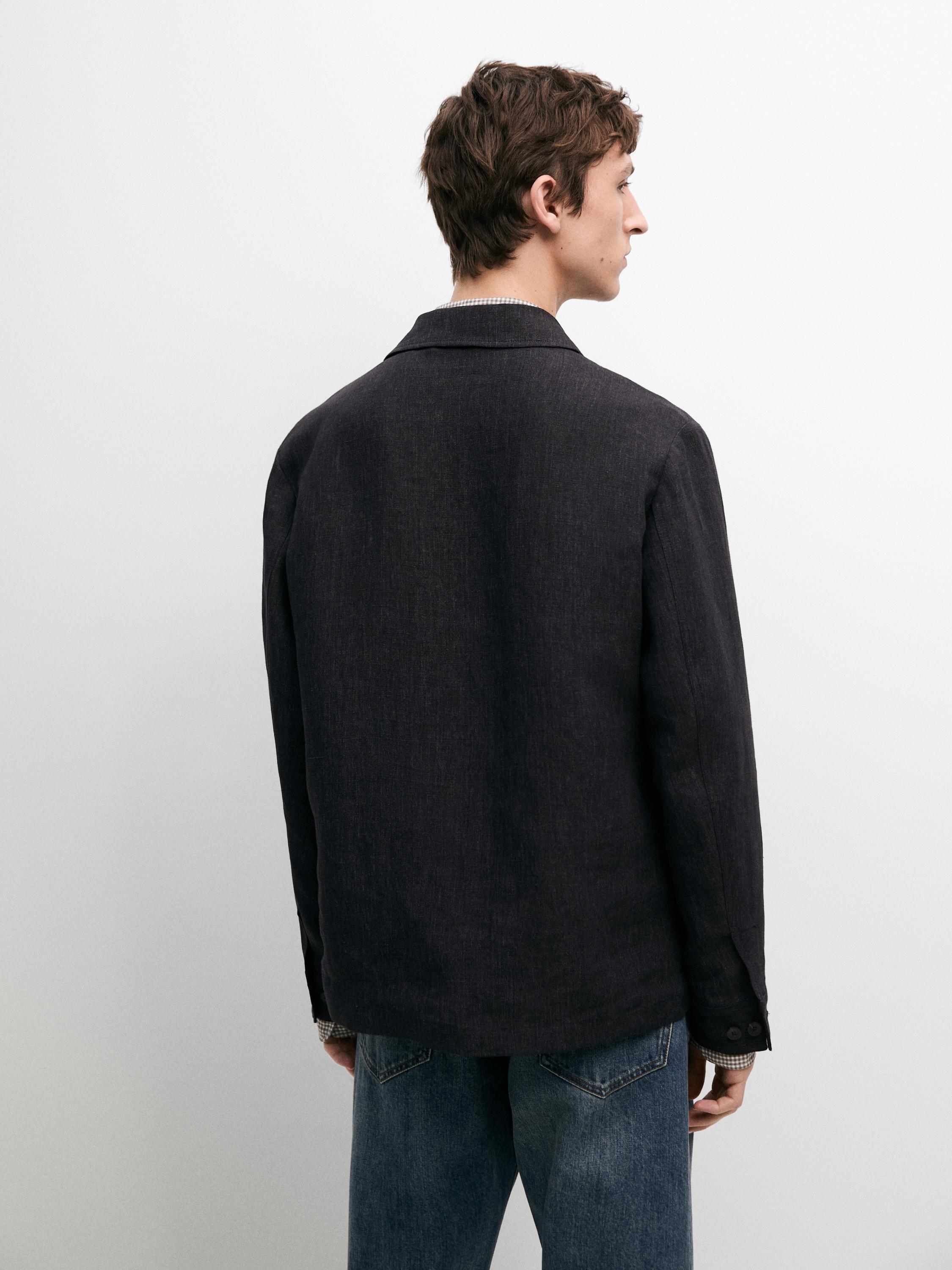 Total look linen jacket
